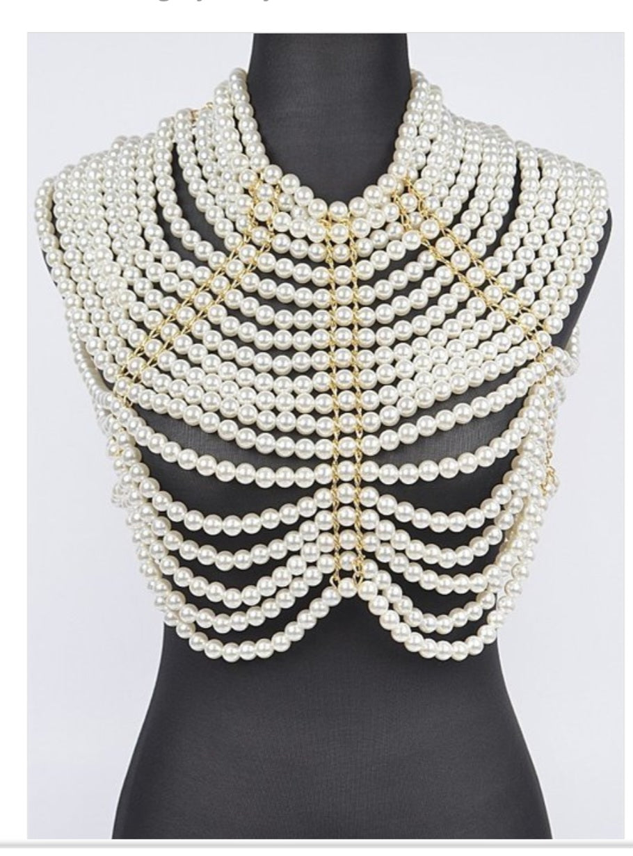 Pearl body chain